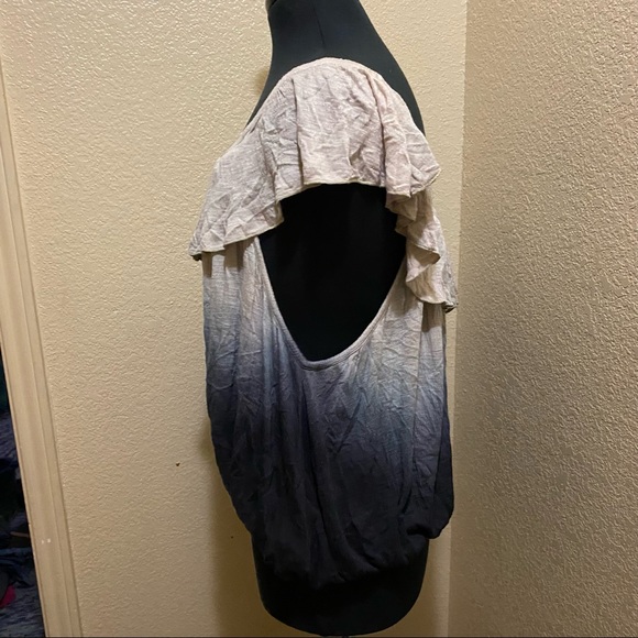 Free People ombre off the shoulder top sz L - Picture 2 of 5